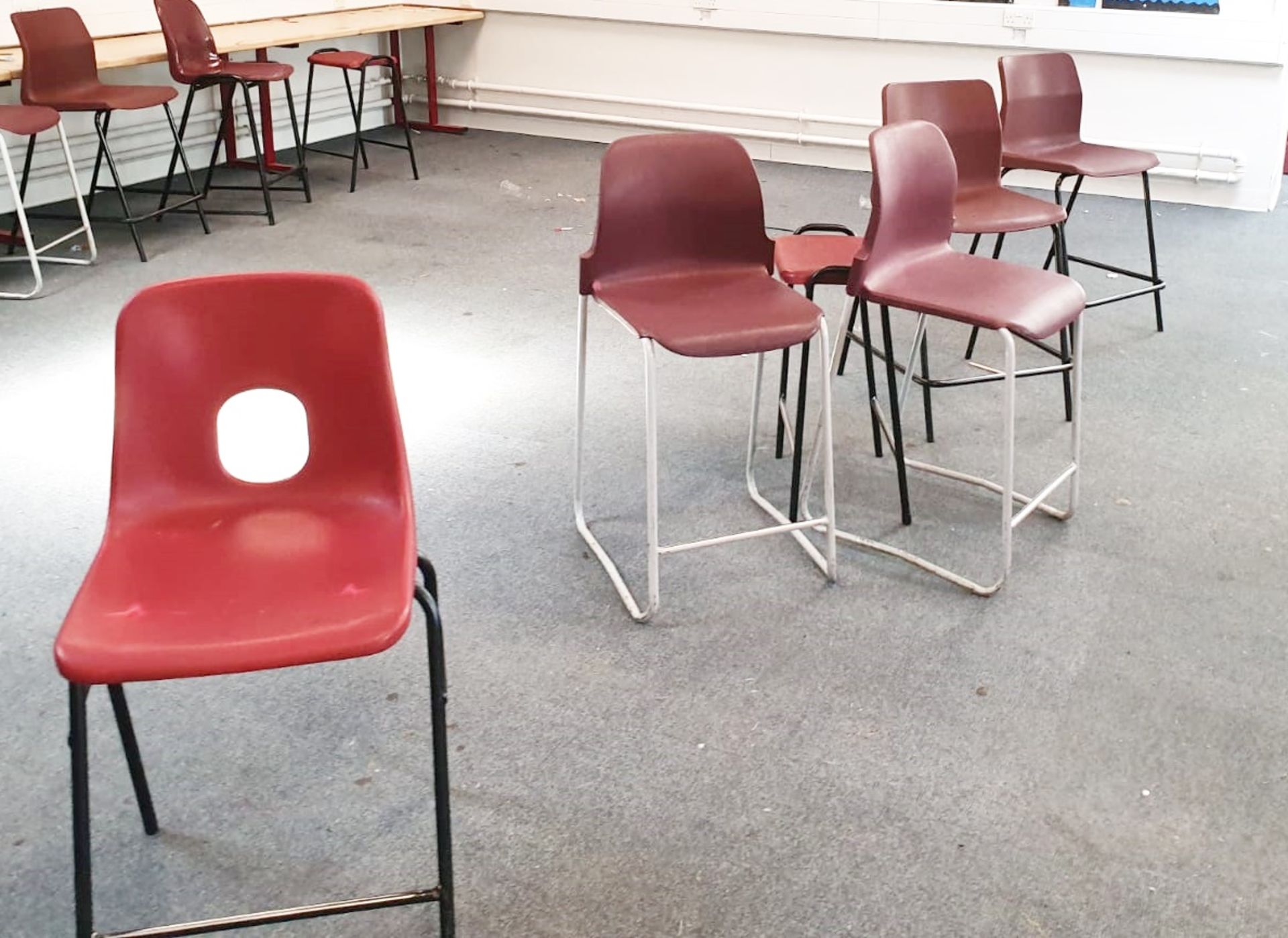 Approx 80 x Various Plastic School Chairs - In Red and Black - CL499 - Location: Borehamwood - Image 4 of 6
