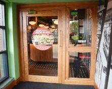 1 x Internal Door Entrance Panel - Features a Light Wood Finish With Brass Accessories and a Large