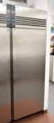 1 x Foster EcoPro G2 EP700M Single Door Upright Meat Fridge With Stainless Steel Finish - 600ltr
