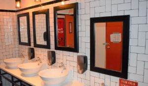 8 x Wall Mirrors With Black Frames - Stylish Design - Includes 7 x Medium-Sized Mirrors and 1 x Long