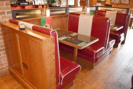 Collection of Restaurant Seating Booths With Tables and Integrated Front of House Reception