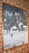 1 x Framed Picture Depicting Cheerleaders Celebrating - Size 107 x 85 cms - From Italian American