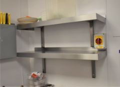 10 x Assorted Wall Mounted Stainless Steel Shelves For Commercial Kitchens - CL499 - Location: