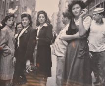 1 x Framed Picture Depicting Women Stood on New York Street - Size 56 x 65 cms - From Italian