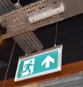 2 x Illuminated Fire Exit Signs - CL499 - Location: London EN1 This lot will incur a site fee of £