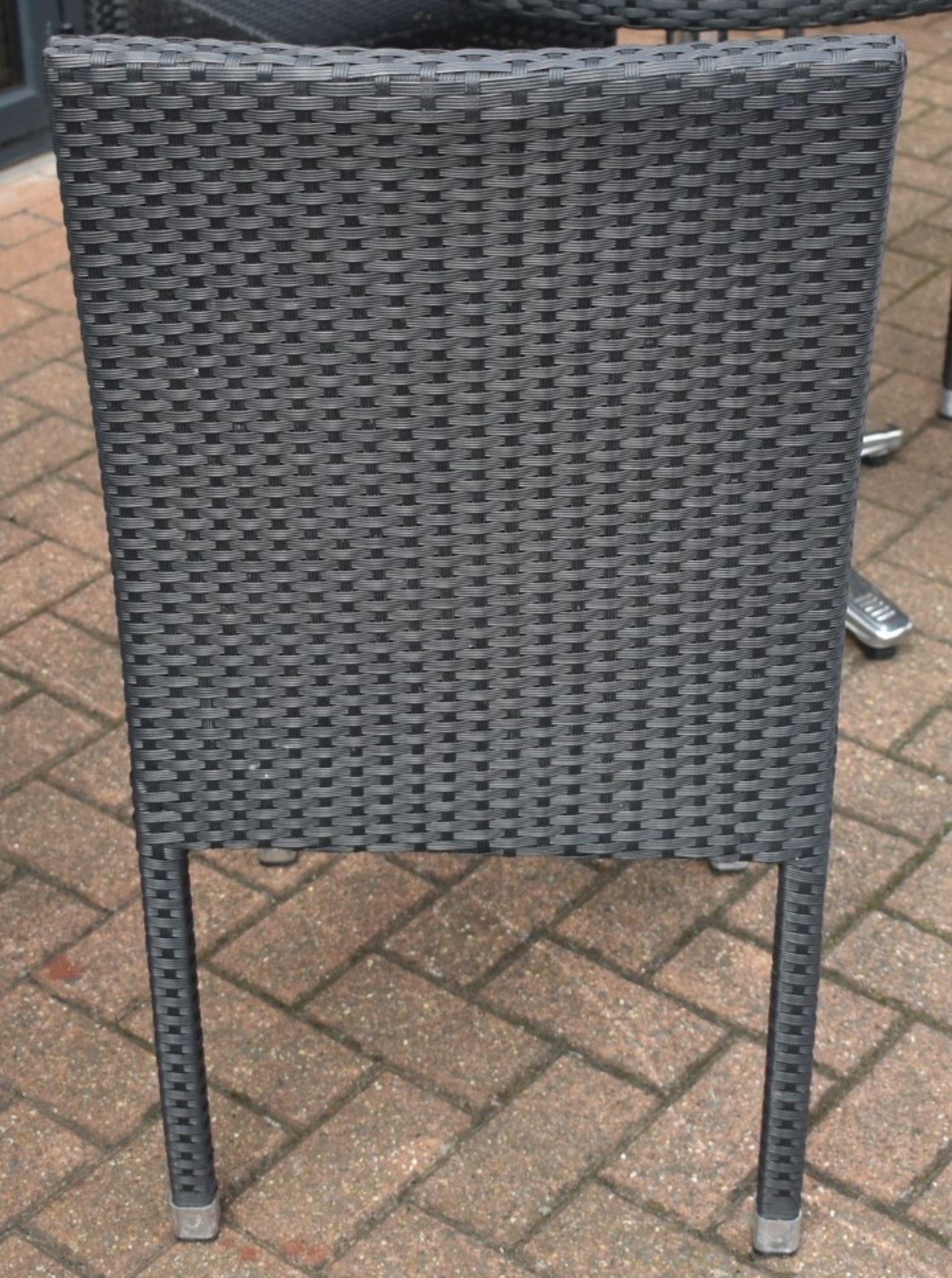 1 x Rattan Garden Table and Chair Set - Includes 1 x Square Rattan Table With Chrome Base and - Image 5 of 8