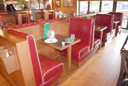 Large Collection of Restaurant Seating Booths, Long Seating Bench and Tables - Retro 1950s