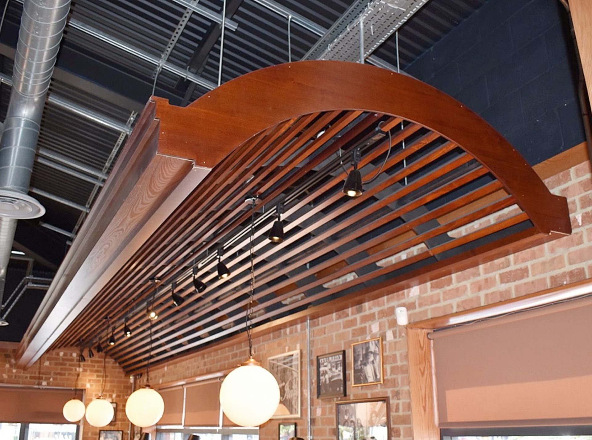 1 x Large Suspended U Shaped Bespoke Slat Ceiling Feature - Approx 30ft in Length - Can Be