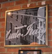 1 x Framed Picture Depicting Welcome to Little Italy Sign - Size 65 x 54 cms - From Italian American