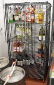 1 x Wines / Spirits Lockable Security Cage - H160 x W80 x D40 cms - Ref FE160 - CL499 - Location: