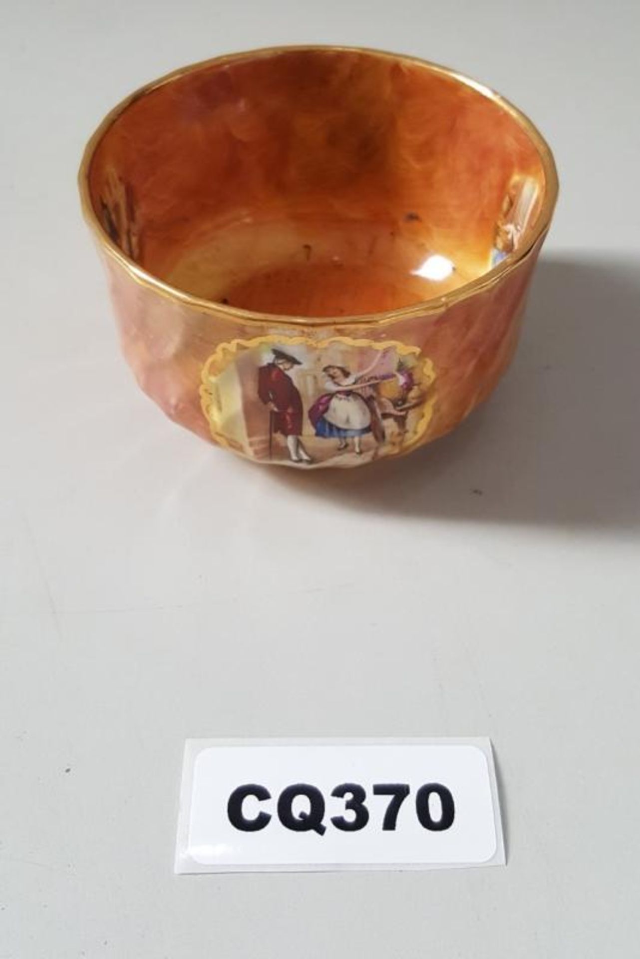 1 x Portmaster Bone China Small Orange Bowl - Ref CQ370 E - Dimensions: D10/H5cm- CL334 - Location:
