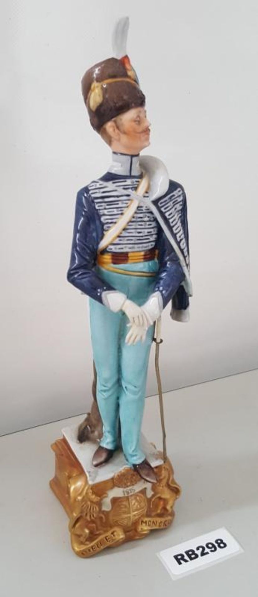 1 x Rare Italian Capodimonte Porcelain Bruno Merli Soldiers Figurines 1815- Ref RB298 E - Image 5 of 5