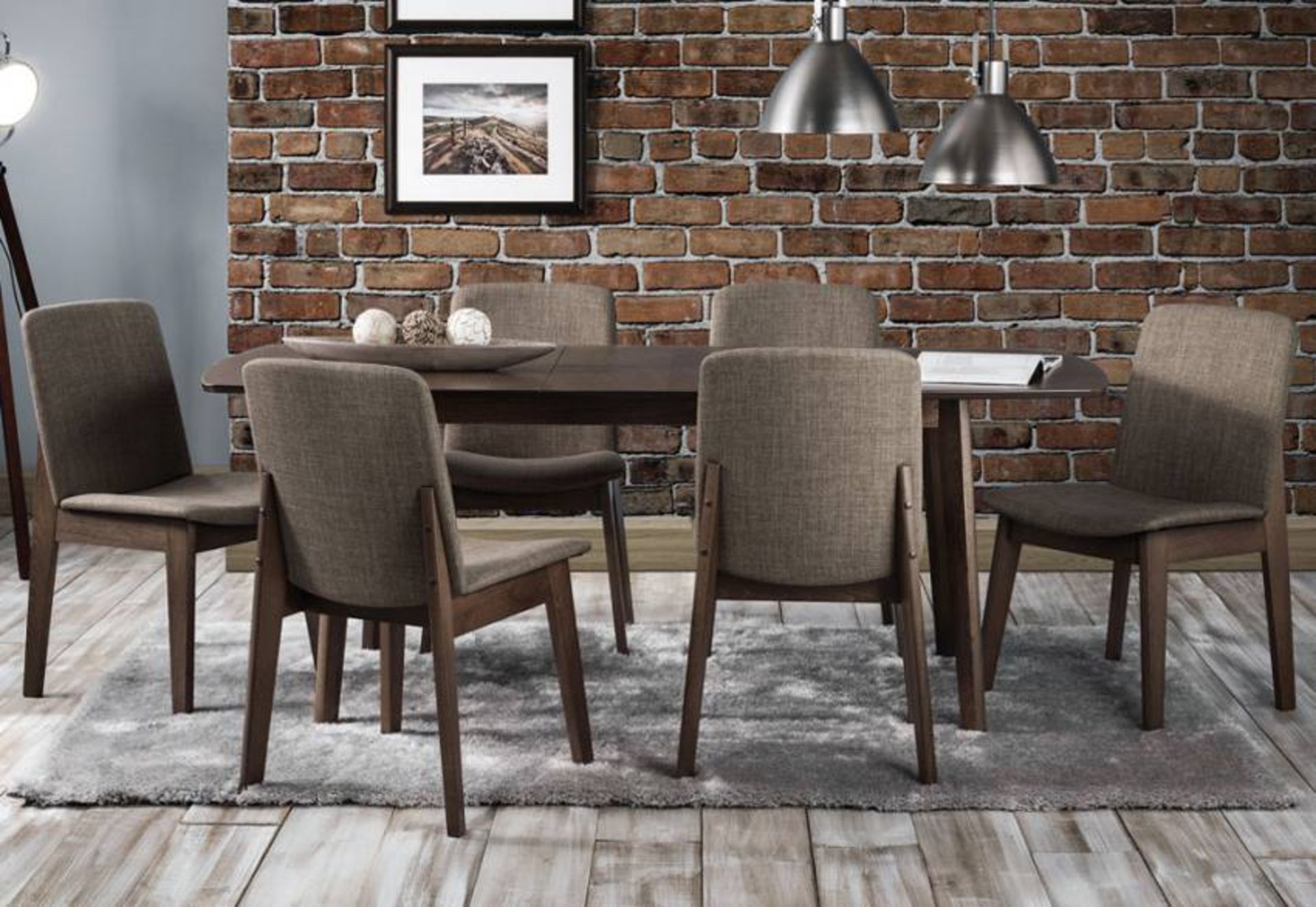 4 x Julian Bowen Walnut and Cappuccino Dining Chairs - New Boxed Stock - Solid Beech With Walnut - Image 3 of 3