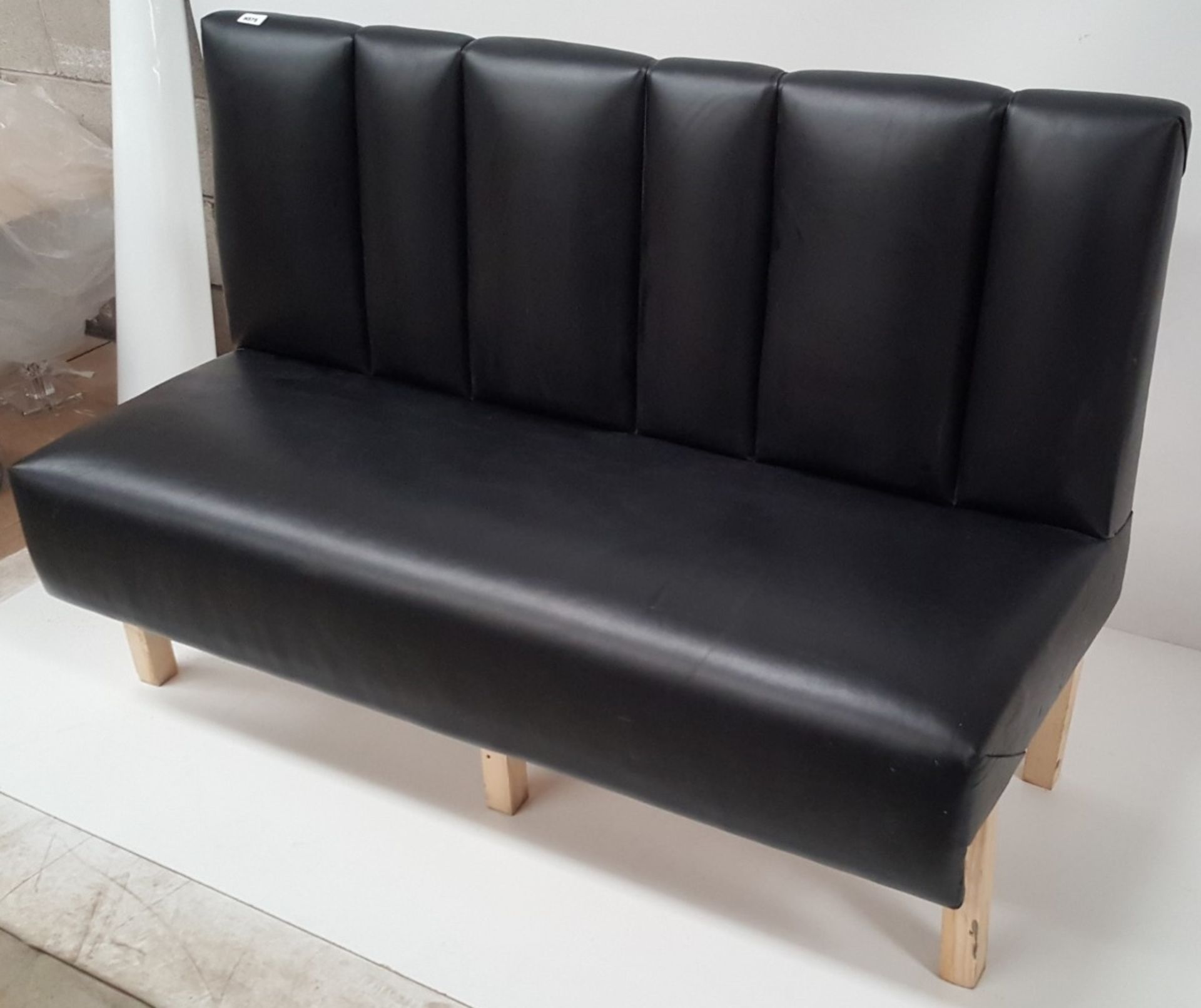 3 Pieces Of Black Upholstered Faux Leather Seating Booths - CL431 - Location: Altrincham WA14 - Image 9 of 19