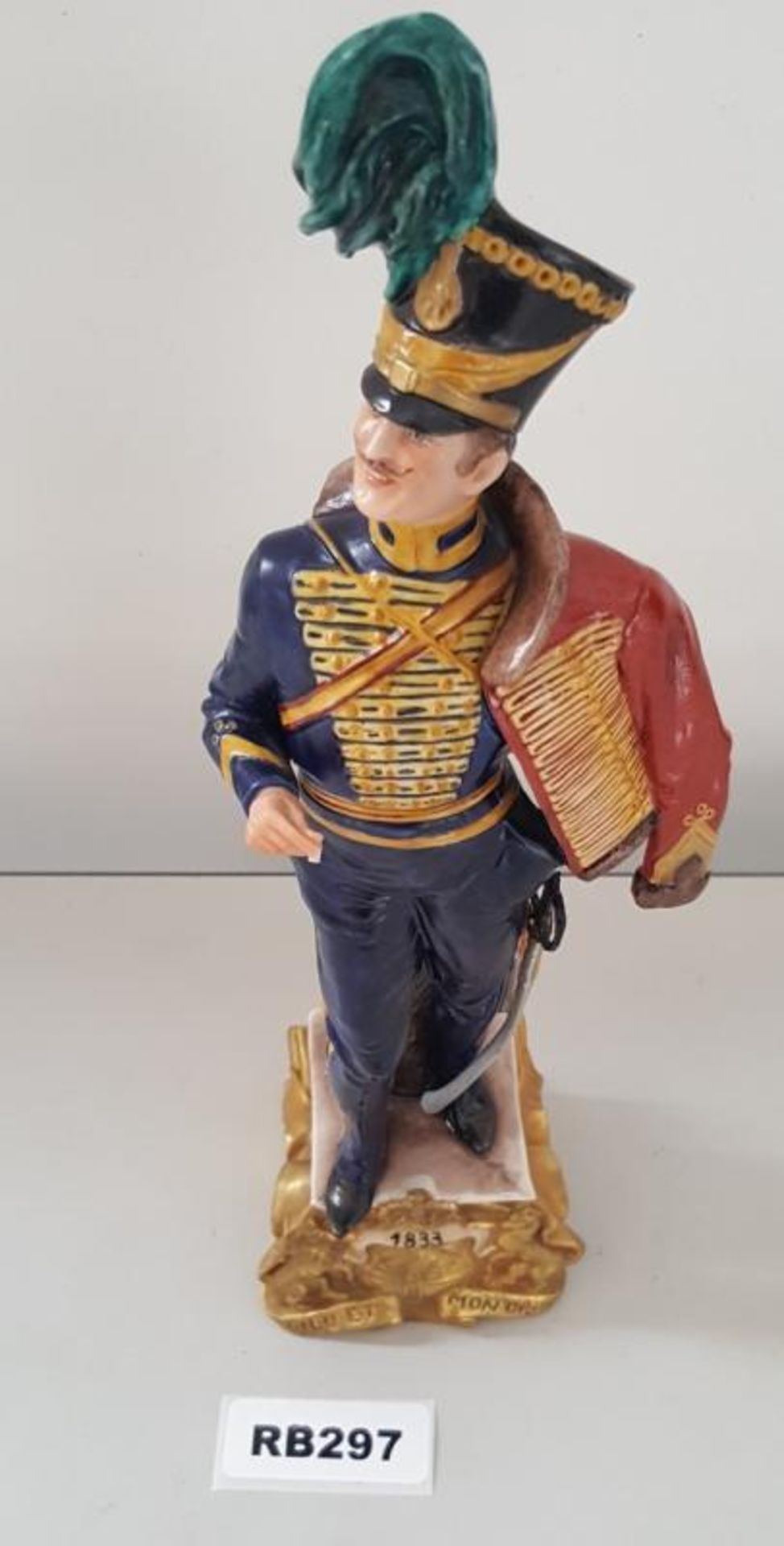 1 x Rare Italian Capodimonte Porcelain Bruno Merli Soldiers Figurines 1833- Ref RB297 E - Image 5 of 5