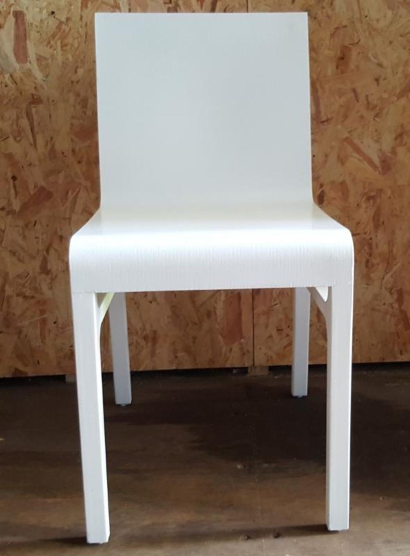 6 x Wooden Dining Chairs Set With A Bright White Finish - Dimensions: Used, In Good Condition - Ref - Image 3 of 6