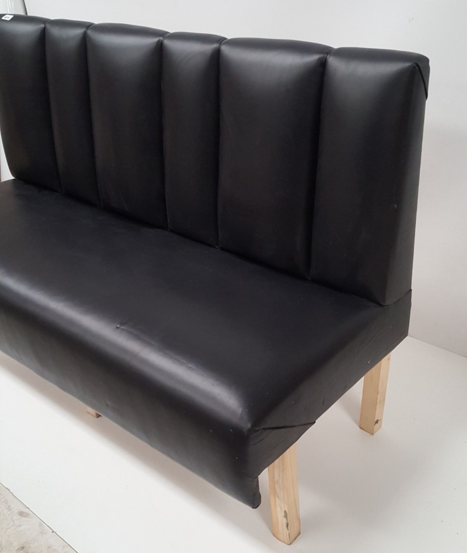 3 Pieces Of Black Upholstered Faux Leather Seating Booths - CL431 - Location: Altrincham WA14 - Image 10 of 19