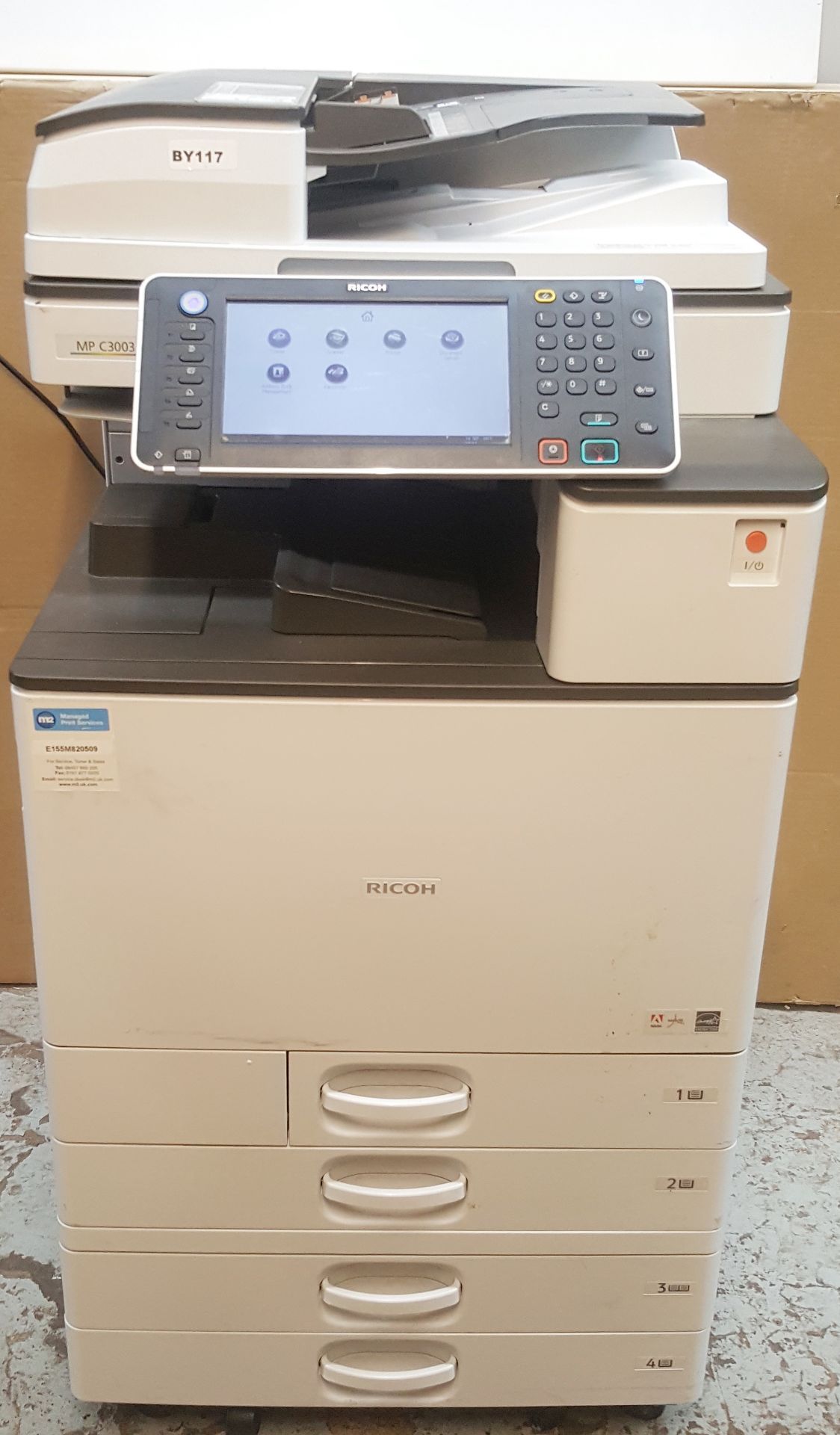 1 x RICOH MP C3003 Color Laser Multifunction Office Printer - Ref BY117