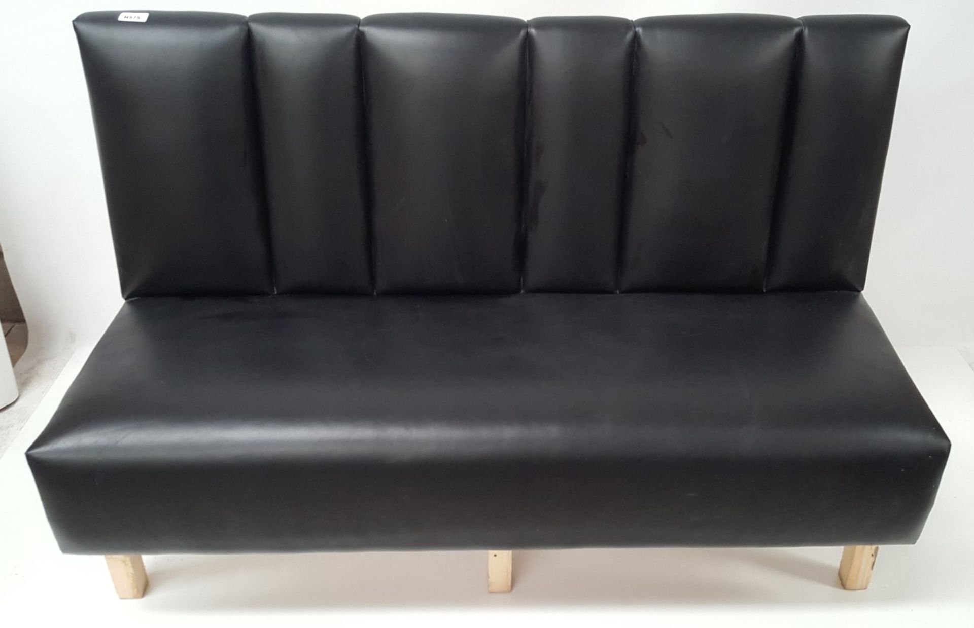 3 Pieces Of Black Upholstered Faux Leather Seating Booths - CL431 - Location: Altrincham WA14 - Image 8 of 19