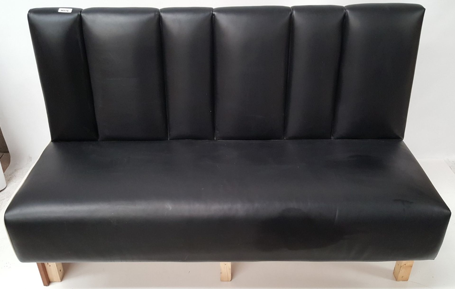 3 Pieces Of Black Upholstered Faux Leather Seating Booths - CL431 - Location: Altrincham WA14 - Image 15 of 19