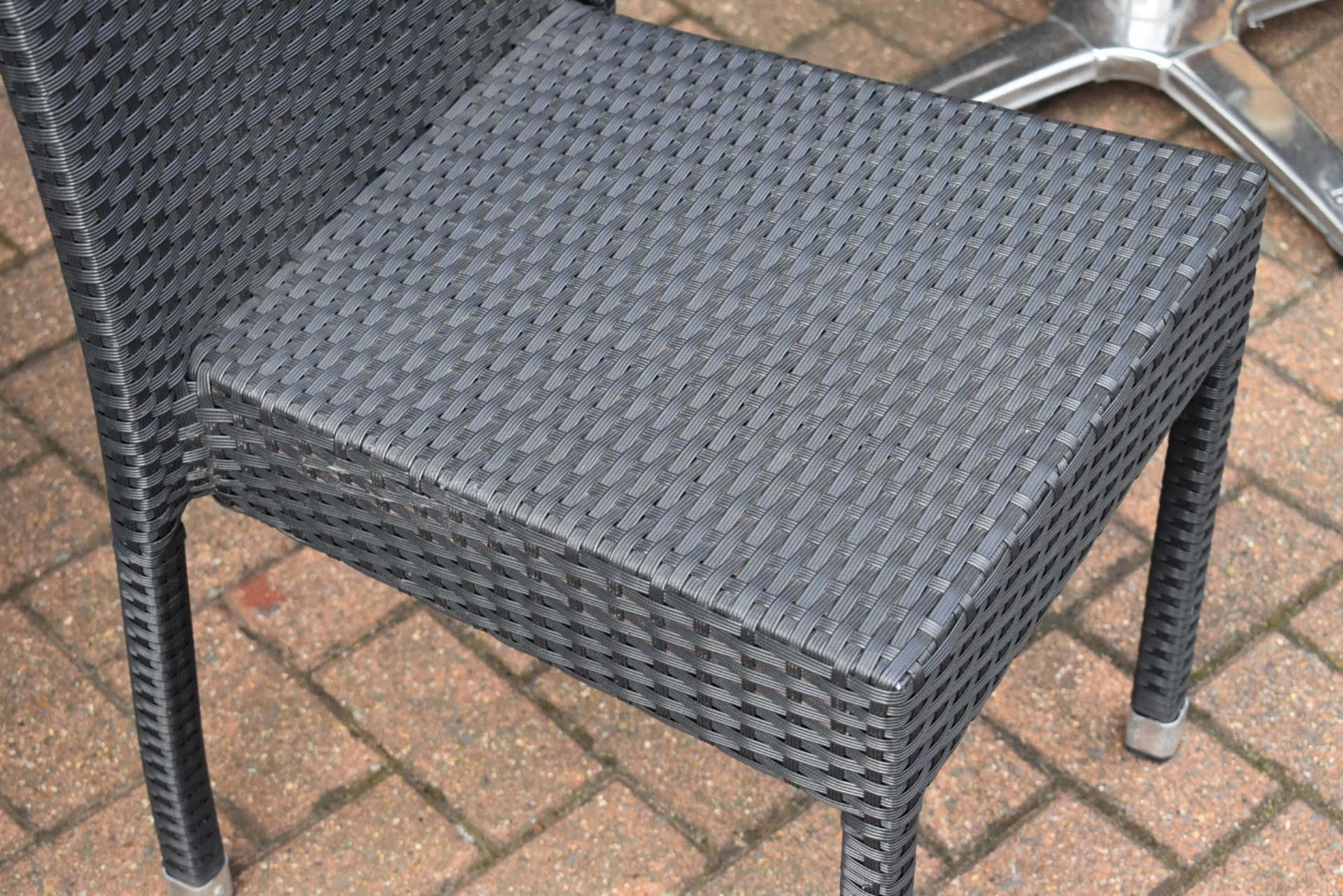 10 x Charcoal Grey GARDEN CHAIRS With Stackable Ratten Design - CL426 - Location: Altrincham WA14 - Image 4 of 4