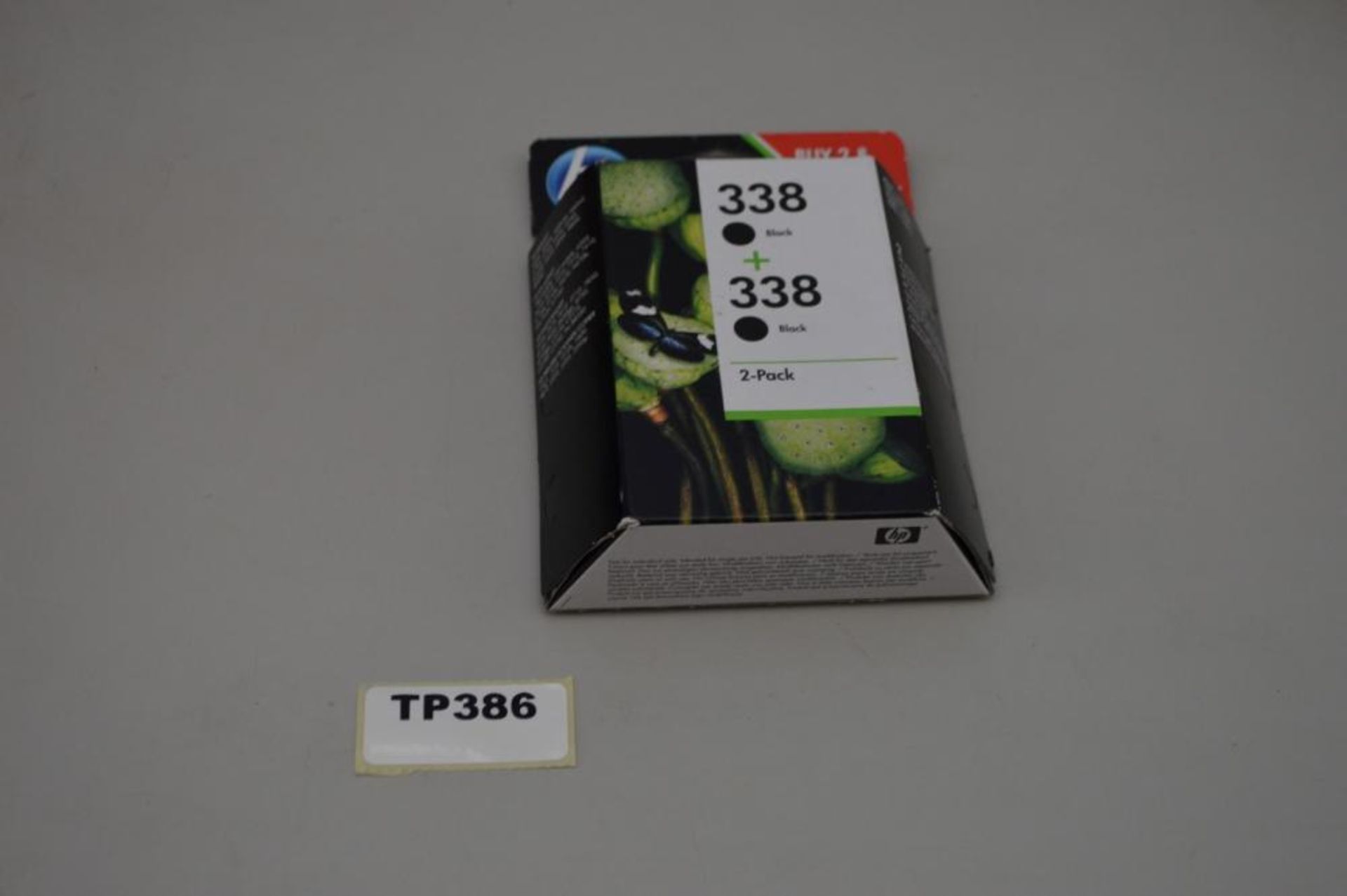 1 x HP 338 Black Printer Ink Cartridge Twin Pack New In Box - Ref TP386 - CL394 - Location: Altrinch