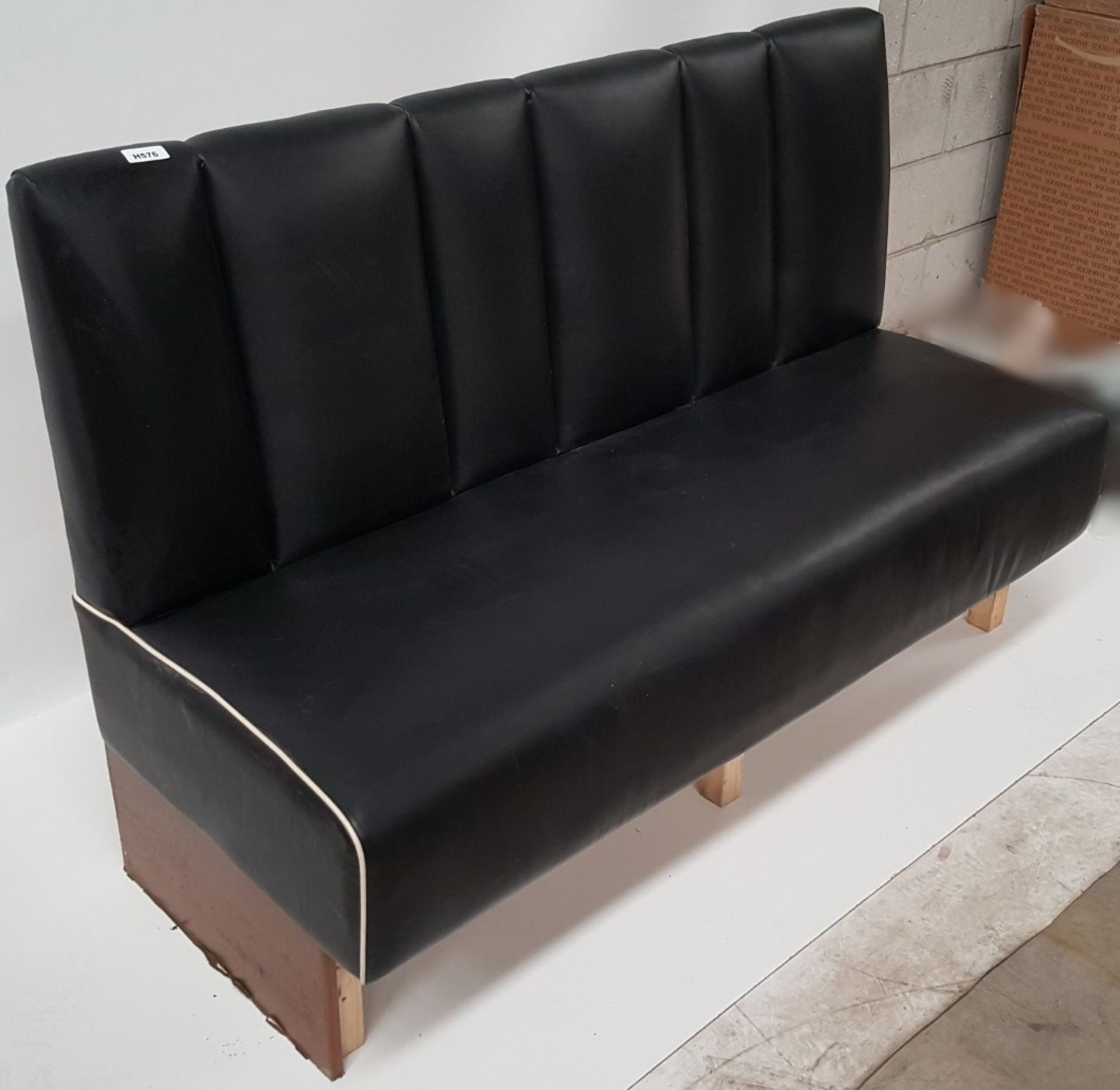 3 Pieces Of Black Upholstered Faux Leather Seating Booths - CL431 - Location: Altrincham WA14 - Image 17 of 19