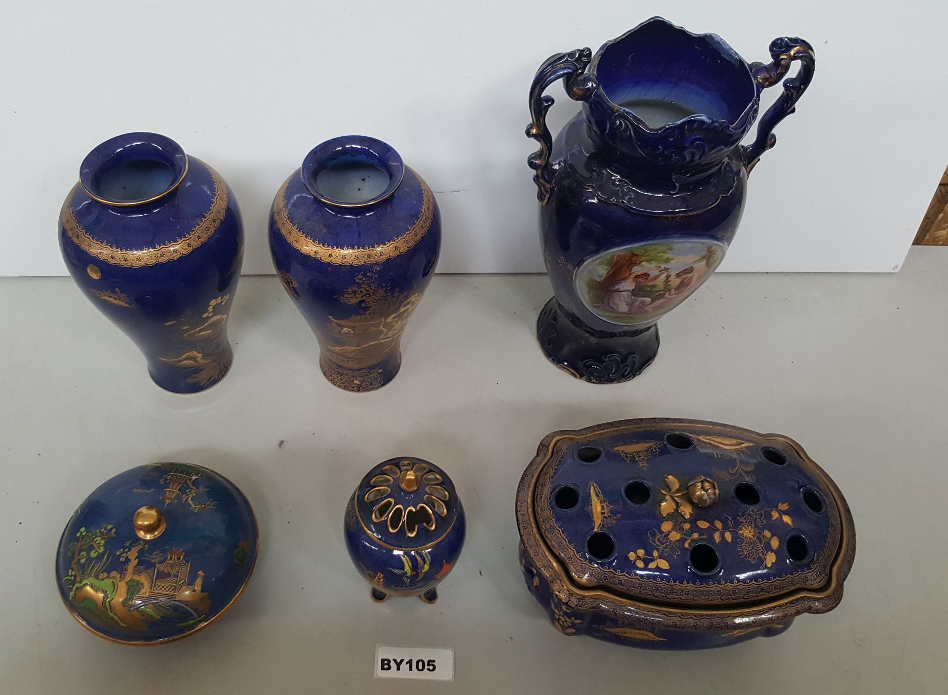 1 x 6 Pieces Of Vintage Porcelain Vares & Pots - Ref BY105 I - Bild 3 aus 4