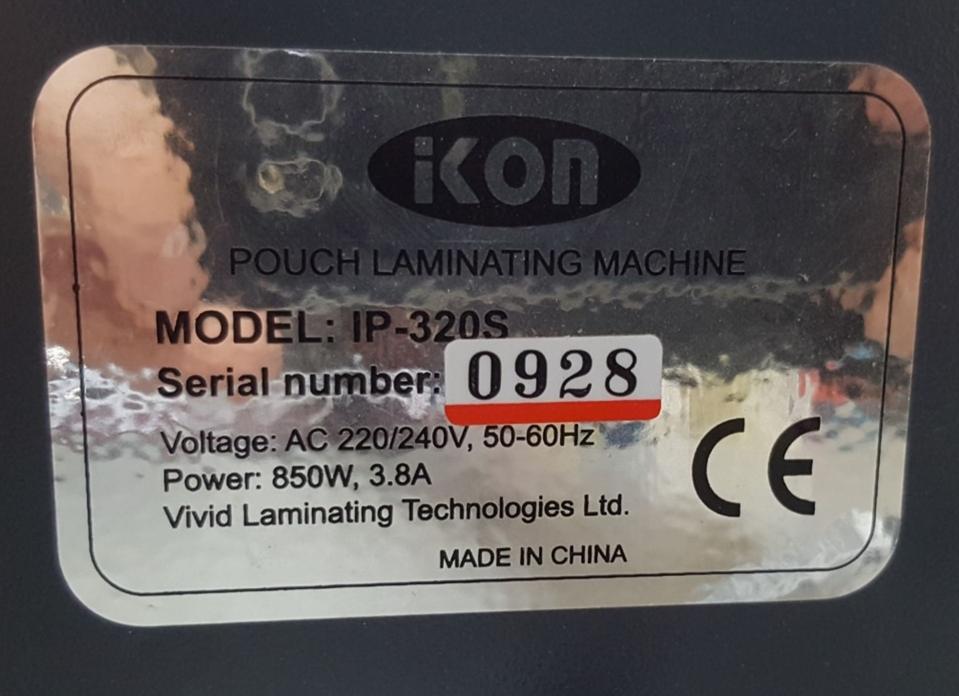 1 x IKON IP-320s Pouch Laminating Machine - Ref LD390 - Image 2 of 5