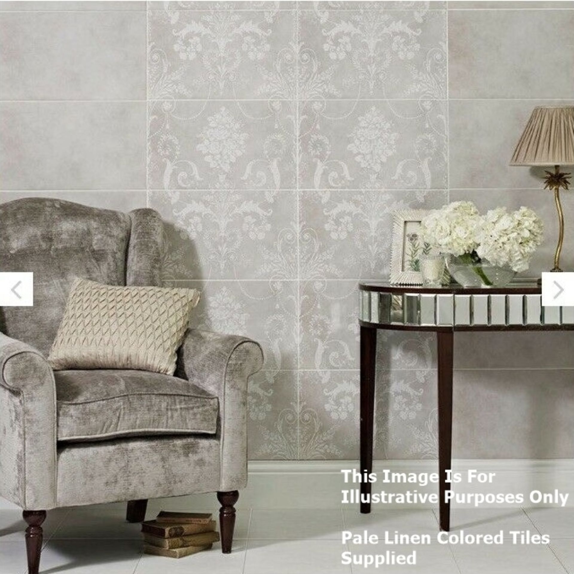 24 Packs Of Laura Ashley Josette Pale Linen A & B Wall Tiles (21.6 Sq M) - Ref BD0020