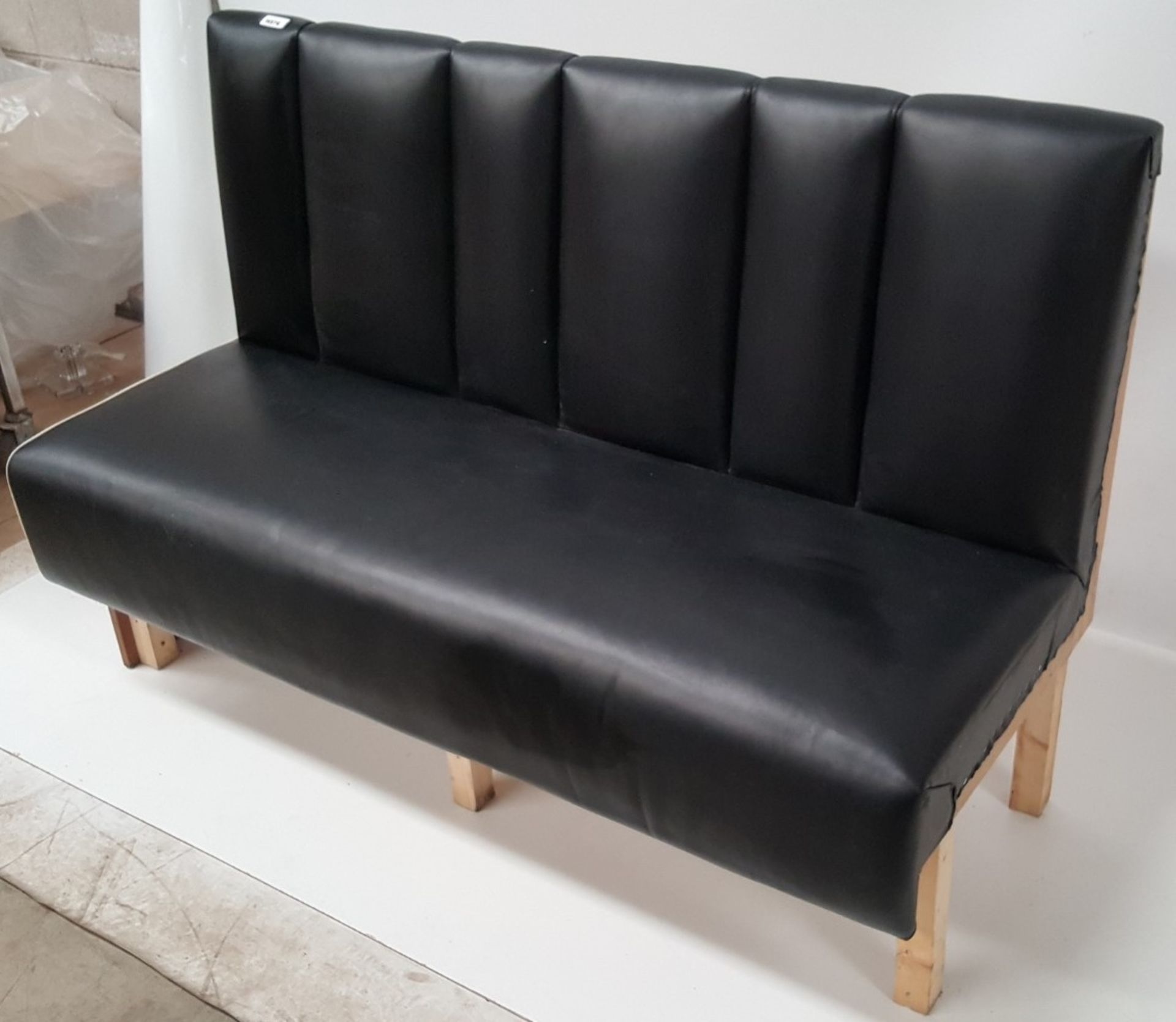 3 Pieces Of Black Upholstered Faux Leather Seating Booths - CL431 - Location: Altrincham WA14 - Image 16 of 19
