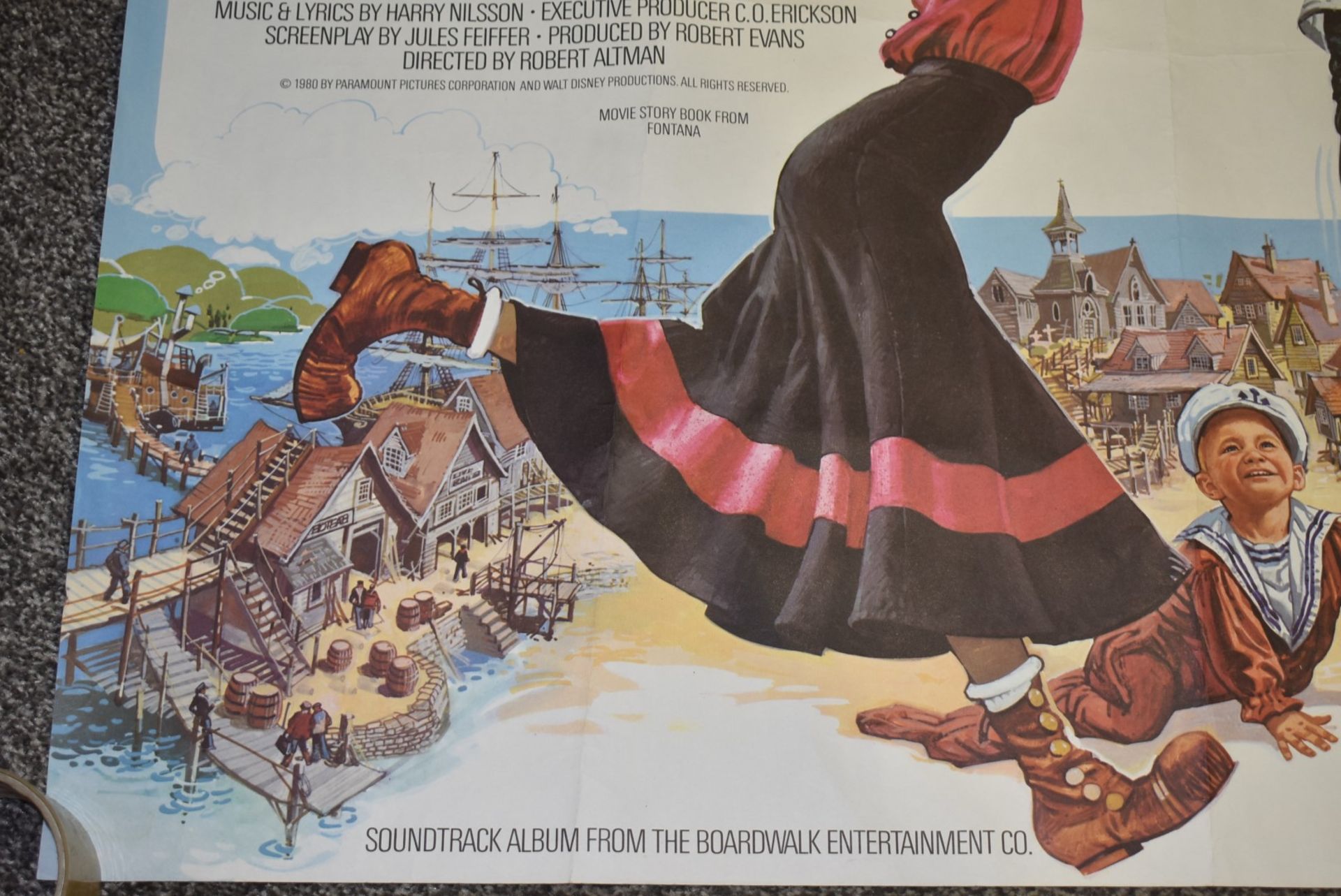 1 x Quad Movie Poster - POPEYE - Starring Robin Williams and Shelley Duvall - 1980 Film - Walt - Image 6 of 8