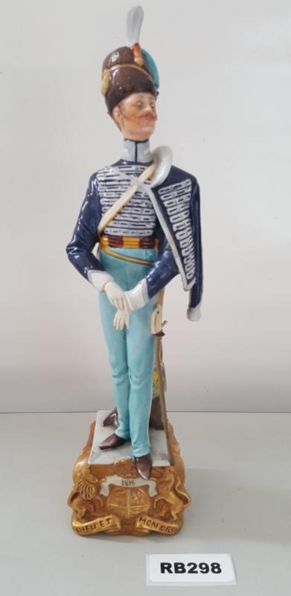 1 x Rare Italian Capodimonte Porcelain Bruno Merli Soldiers Figurines 1815- Ref RB298 E