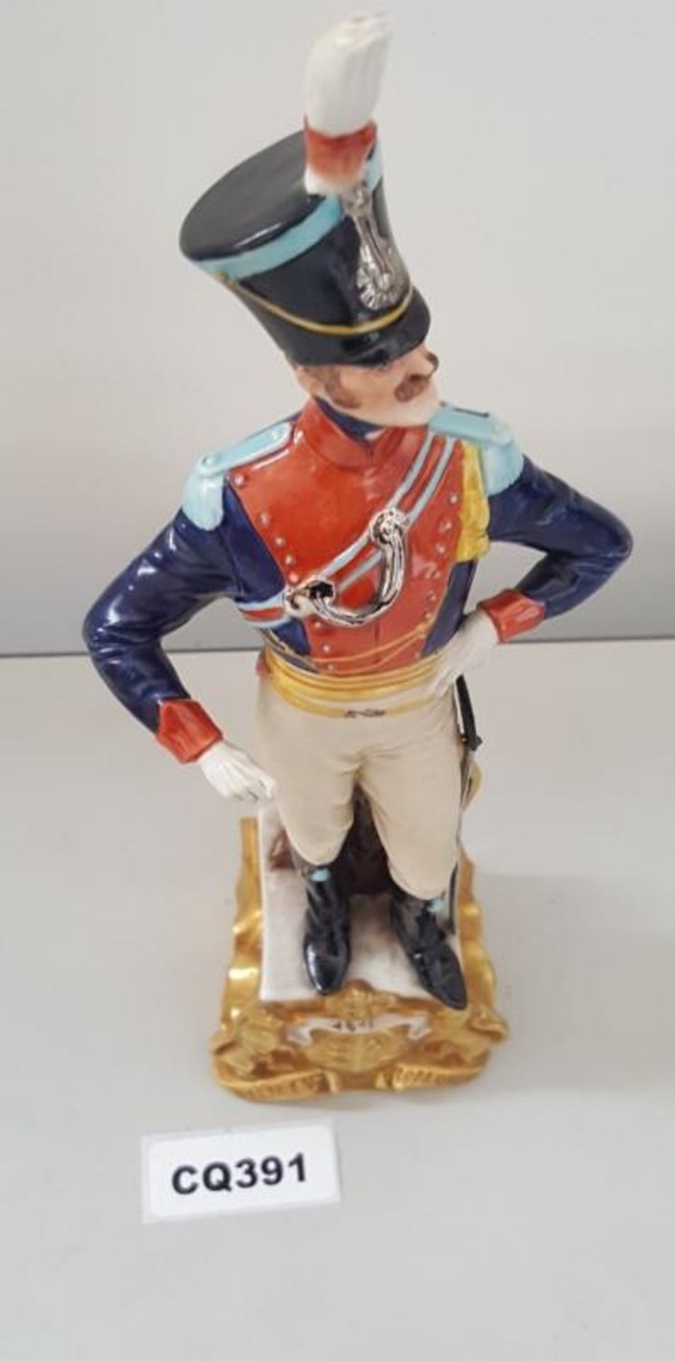 1 x Rare Italian Capodimonte Porcelain Bruno Merli Soldiers Figurines 1815 - Ref CQ391 E - Image 2 of 5