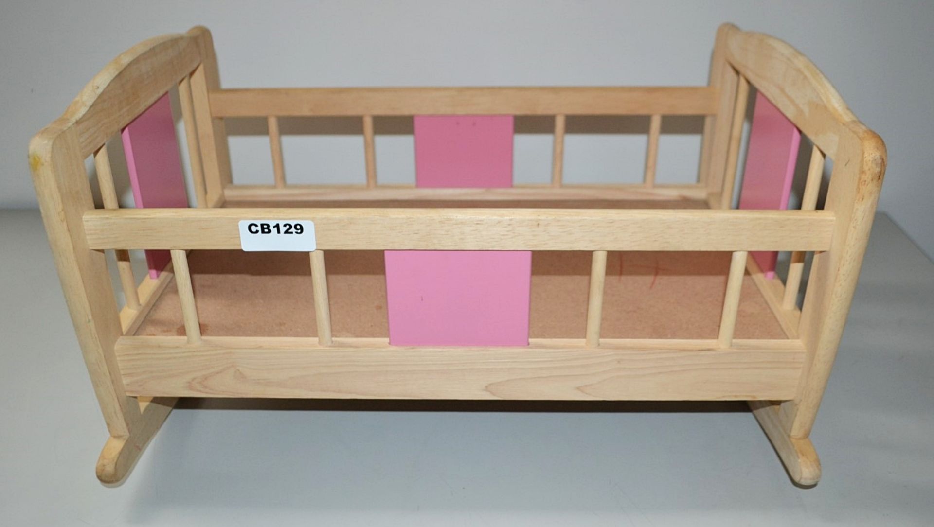 1 x Toy Wooden Doll Cot - Ref: CB129 - CL425 - Location: Altrincham WA14