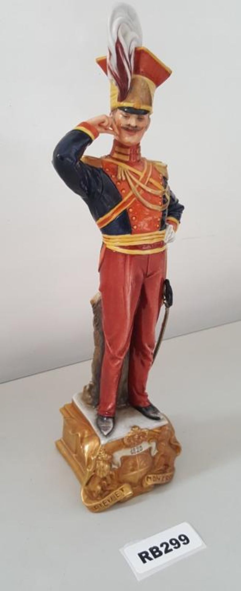 1 x Rare Italian Capodimonte Porcelain Bruno Merli Soldiers Figurines 1820- Ref RB299 E - Image 5 of 5