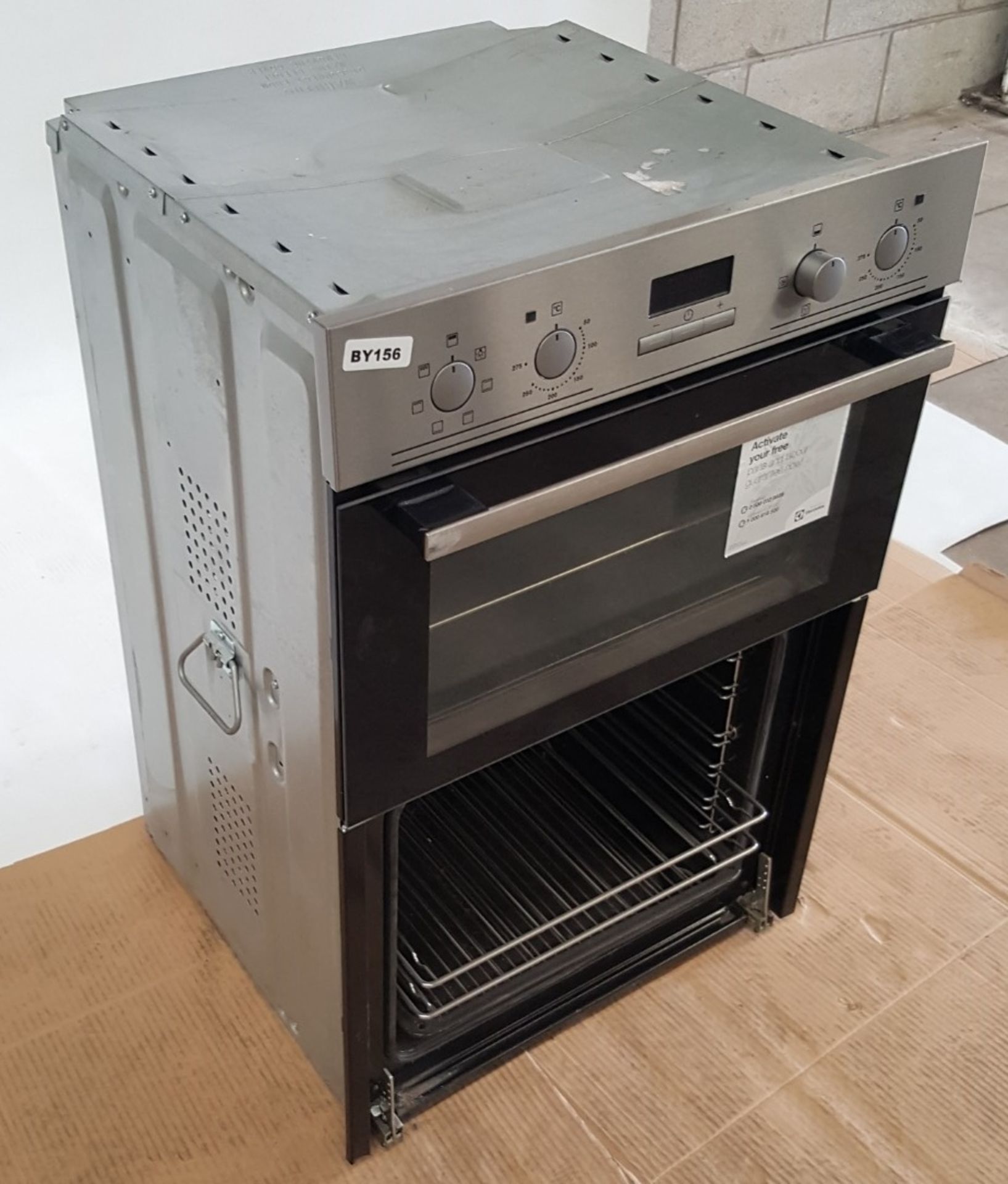 1 x Electrolux EOD3410AOX Built In Double Electric Oven Stainless Steel - Ref BY156 - Image 3 of 6