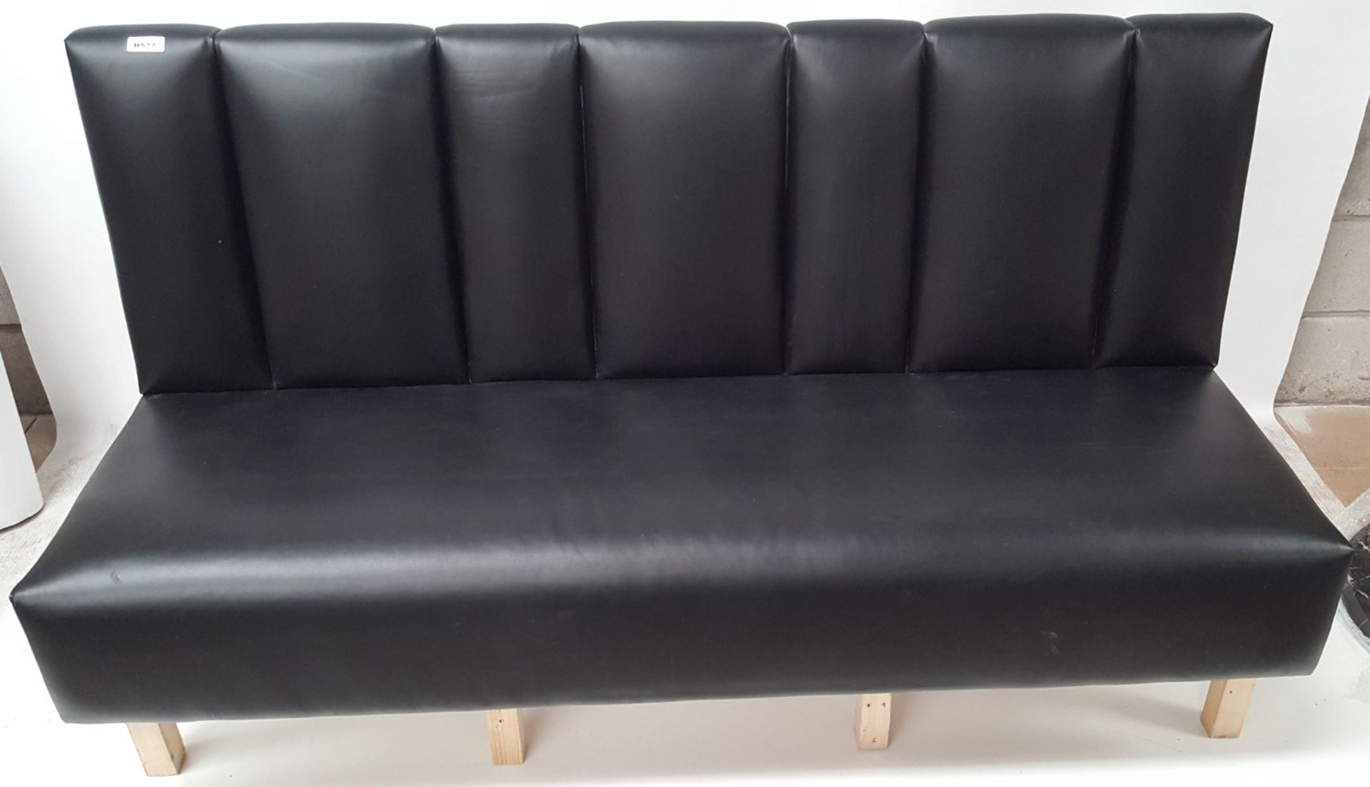 3 Pieces Of Black Upholstered Faux Leather Seating Booths - CL431 - Location: Altrincham WA14 - Image 2 of 19