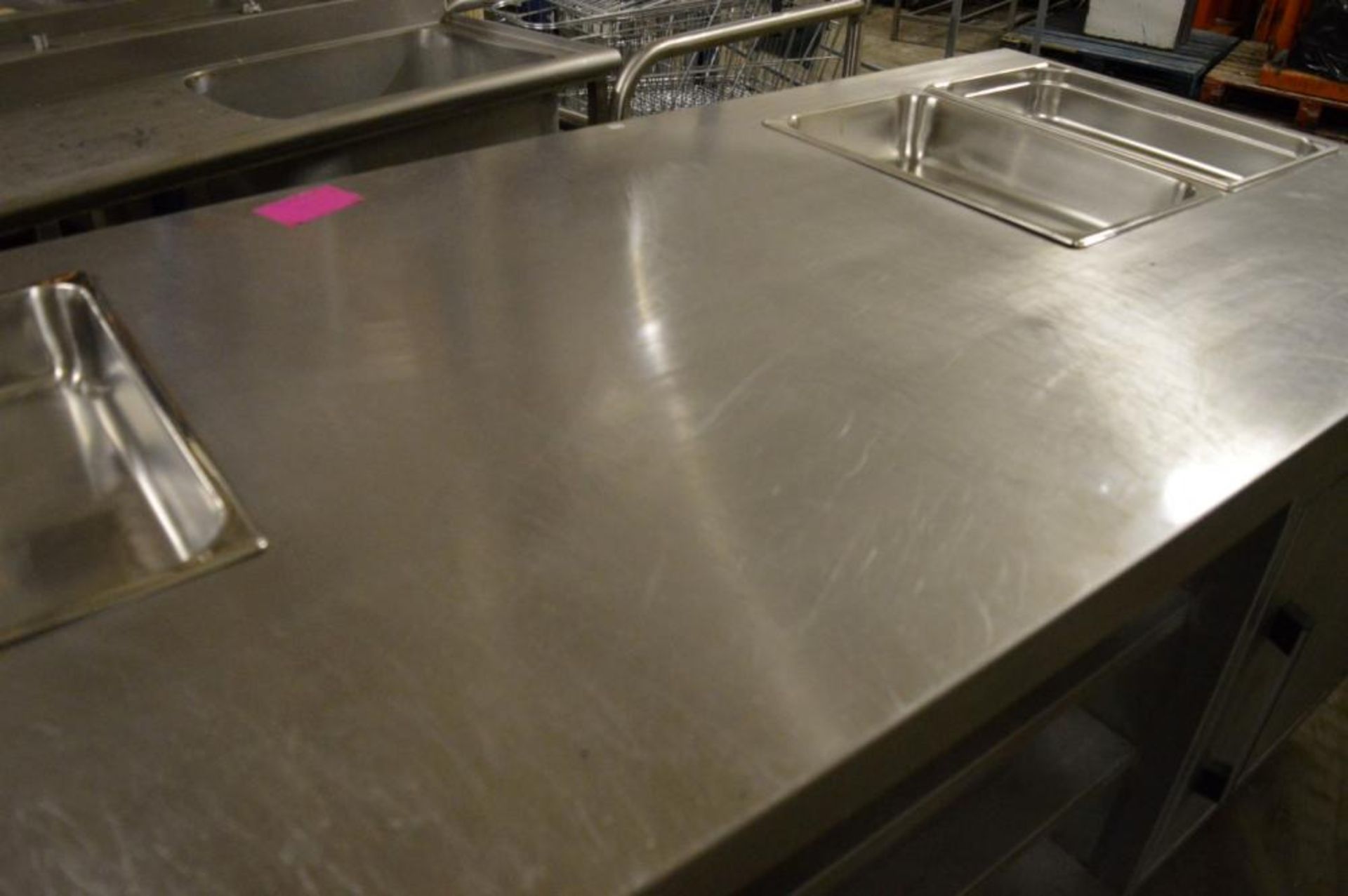 1 x Large Caterform Preparation Island on Castors With Integrated Baine Maries and Warming - Image 9 of 10