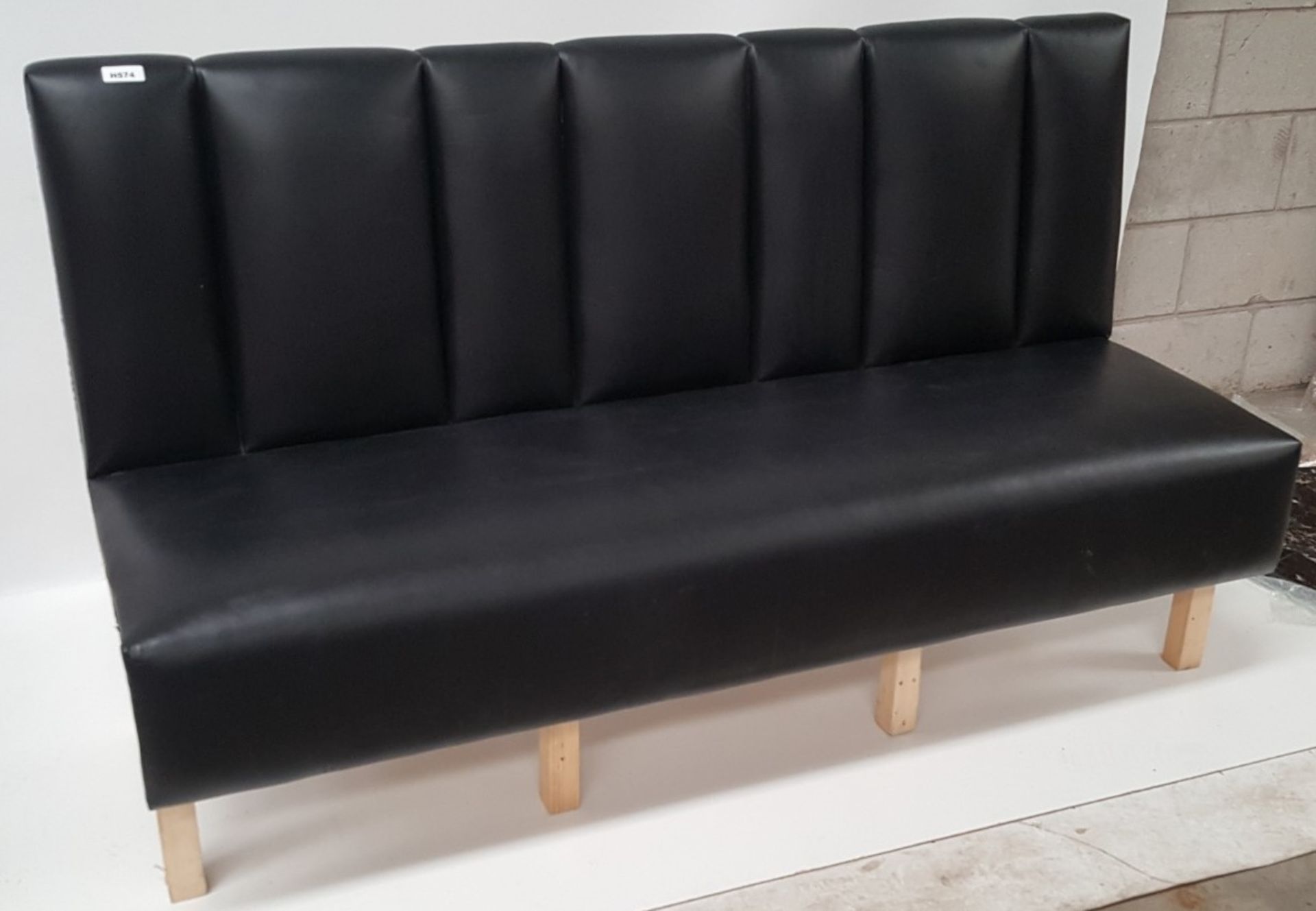 3 Pieces Of Black Upholstered Faux Leather Seating Booths - CL431 - Location: Altrincham WA14