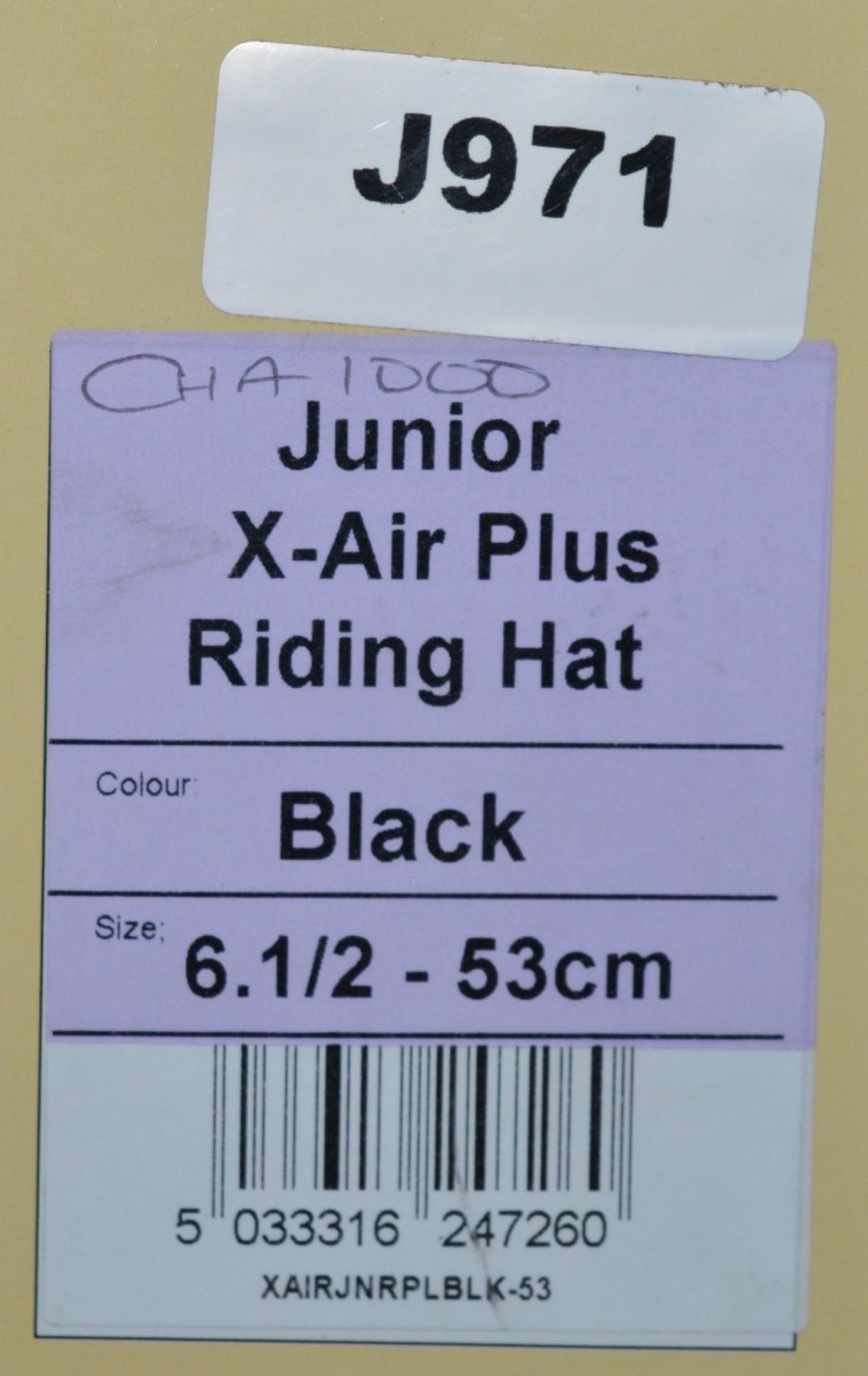 1 x Champion X-Air Junior Horse Riding Helmet in Black - Size 53cm - Ref J971 - CL401 - Ref J971 - - Image 5 of 5