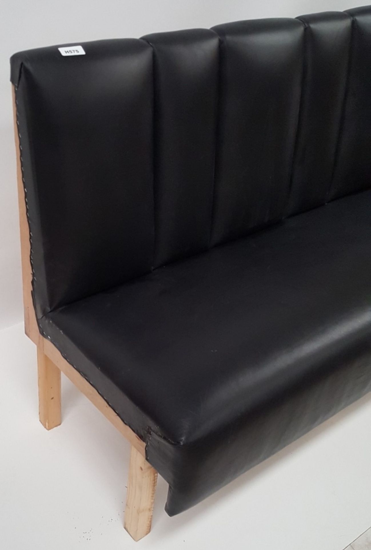 3 Pieces Of Black Upholstered Faux Leather Seating Booths - CL431 - Location: Altrincham WA14 - Image 11 of 19