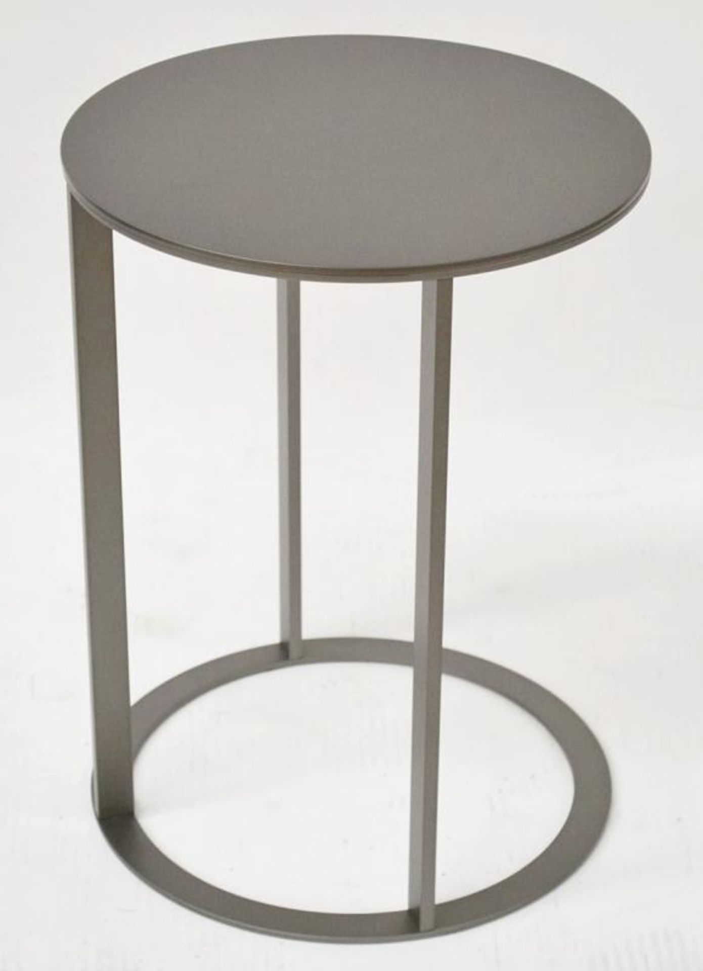 1 x B&B Italia / MAXALTO 'Frank' Small Table Topped With Black Slate - Dimensions: Height 47cm, Diam - Image 3 of 7