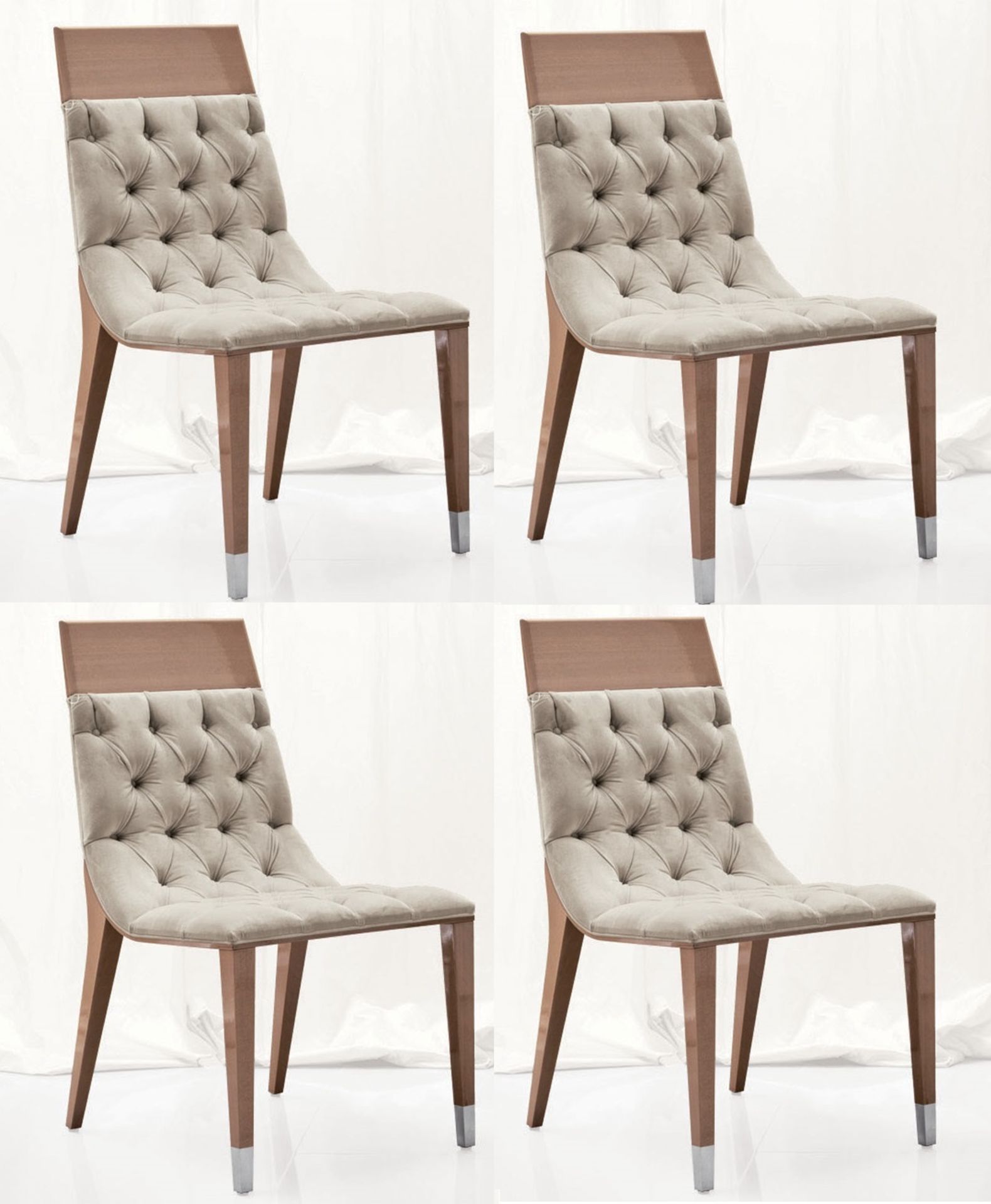 4 x GIORGIO COLLECTION 'Sunrise' Italian Designer Dining Chairs - Pre-owned In Good Condition