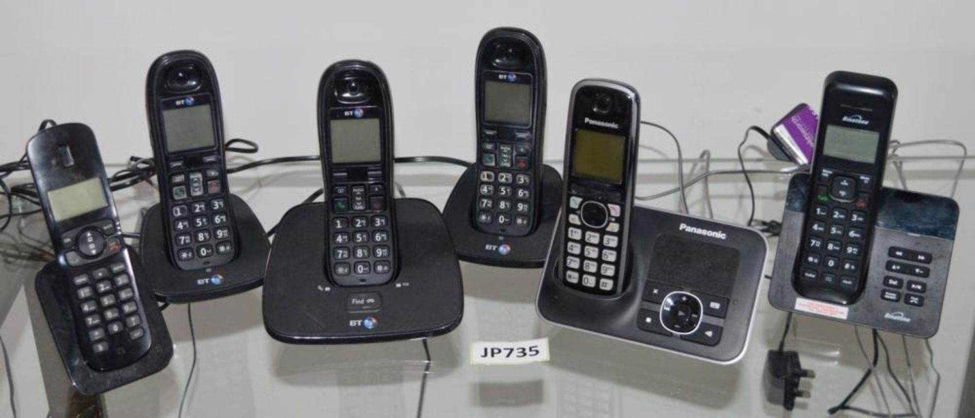 6 x Cordless Phone Handsets - Includes BT, Binatone and Panasonic Models - CL285 - Ref JP735 - Locat