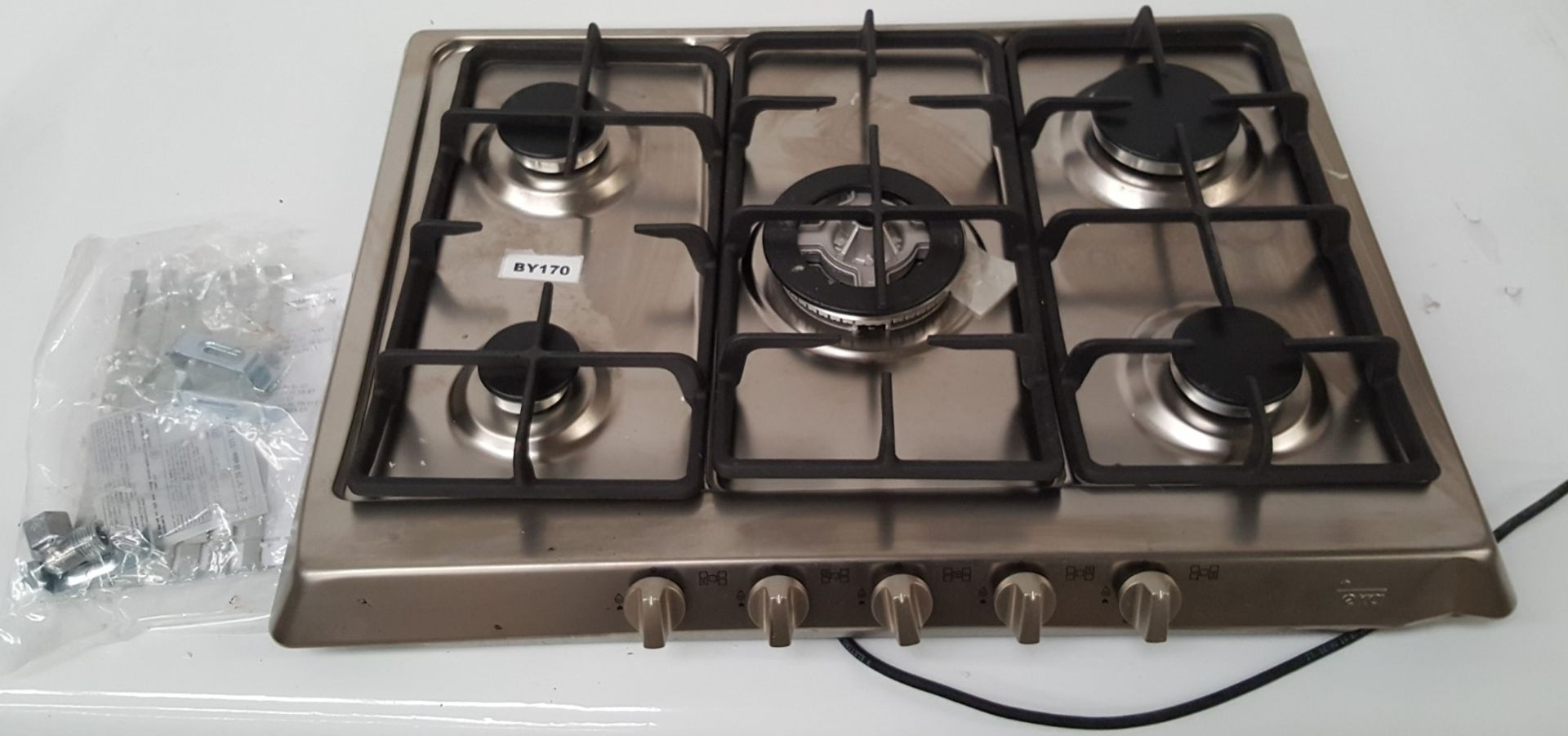 1 x TEKA 70 cm Stainless Steel Finish Gas Hob With 5 Burners - Ref BY170 - Image 3 of 5