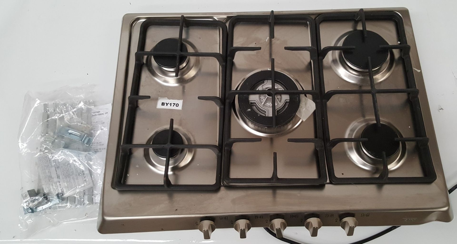 1 x TEKA 70 cm Stainless Steel Finish Gas Hob With 5 Burners - Ref BY170 - Image 5 of 5