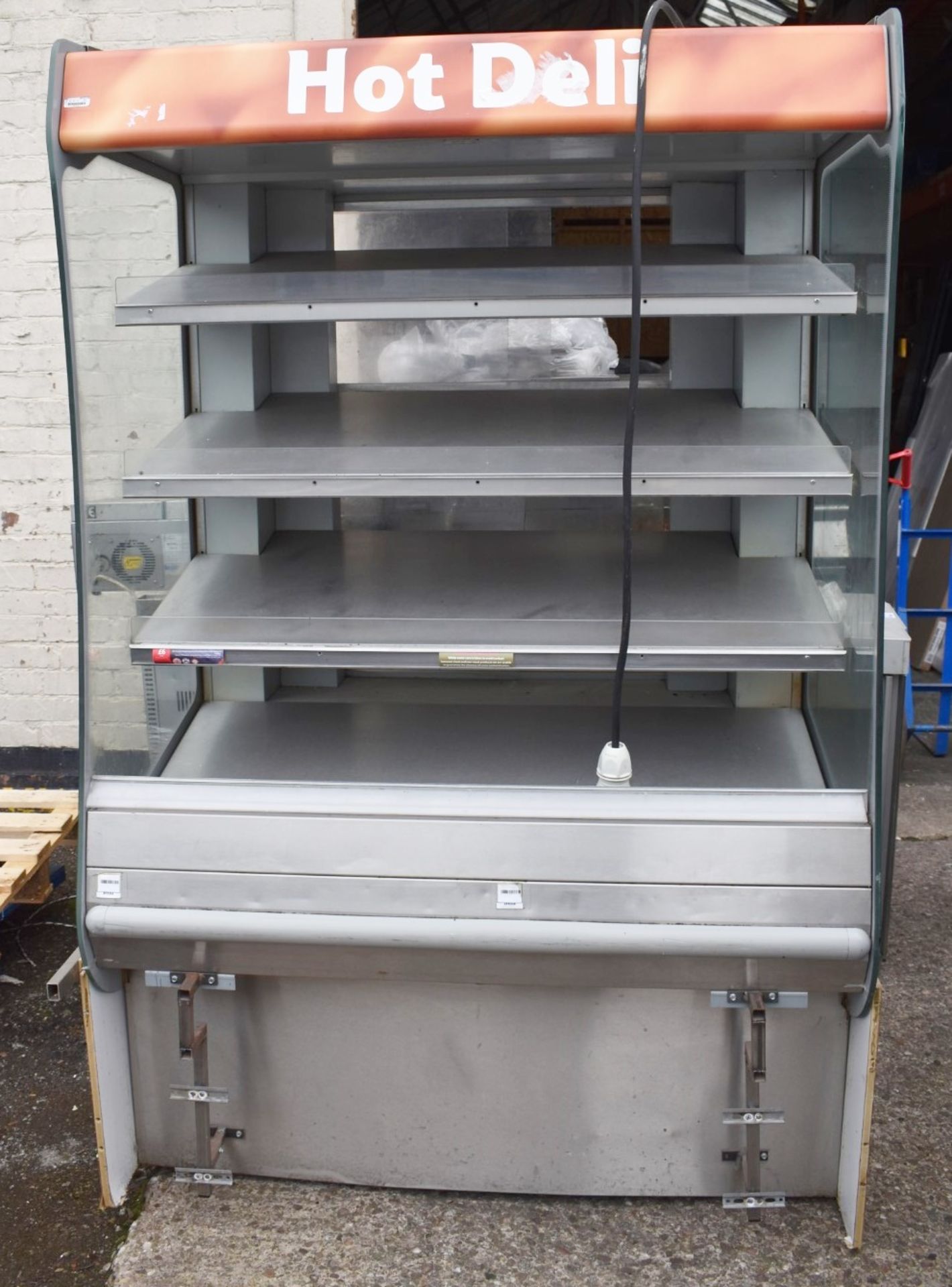 3 x BBQ King BKI MHC4 Hot Multi-tier Display Case/Heated Merchandiser Display Units With Rear Access