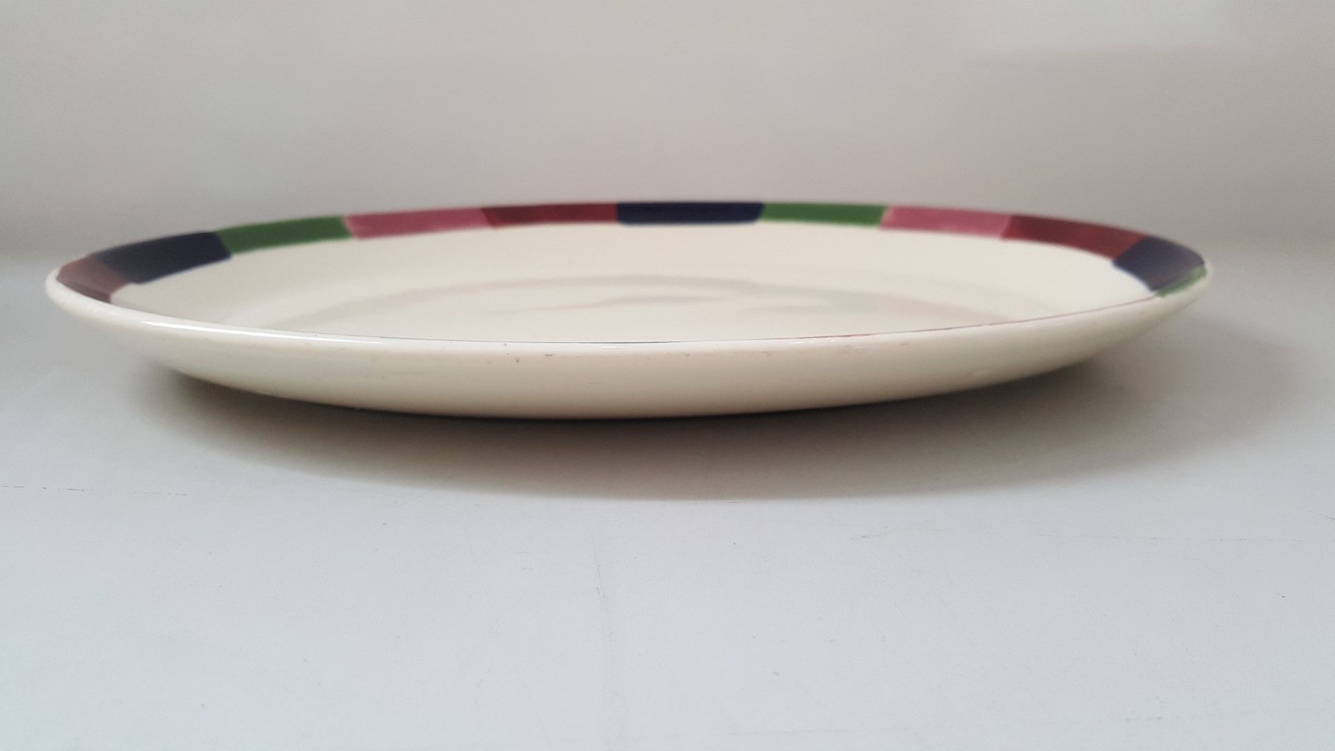 14 x Steelite Oval Serving Plates Cream With Pattered Egde L30/W23.5CM - Ref CQ270 - Bild 2 aus 4