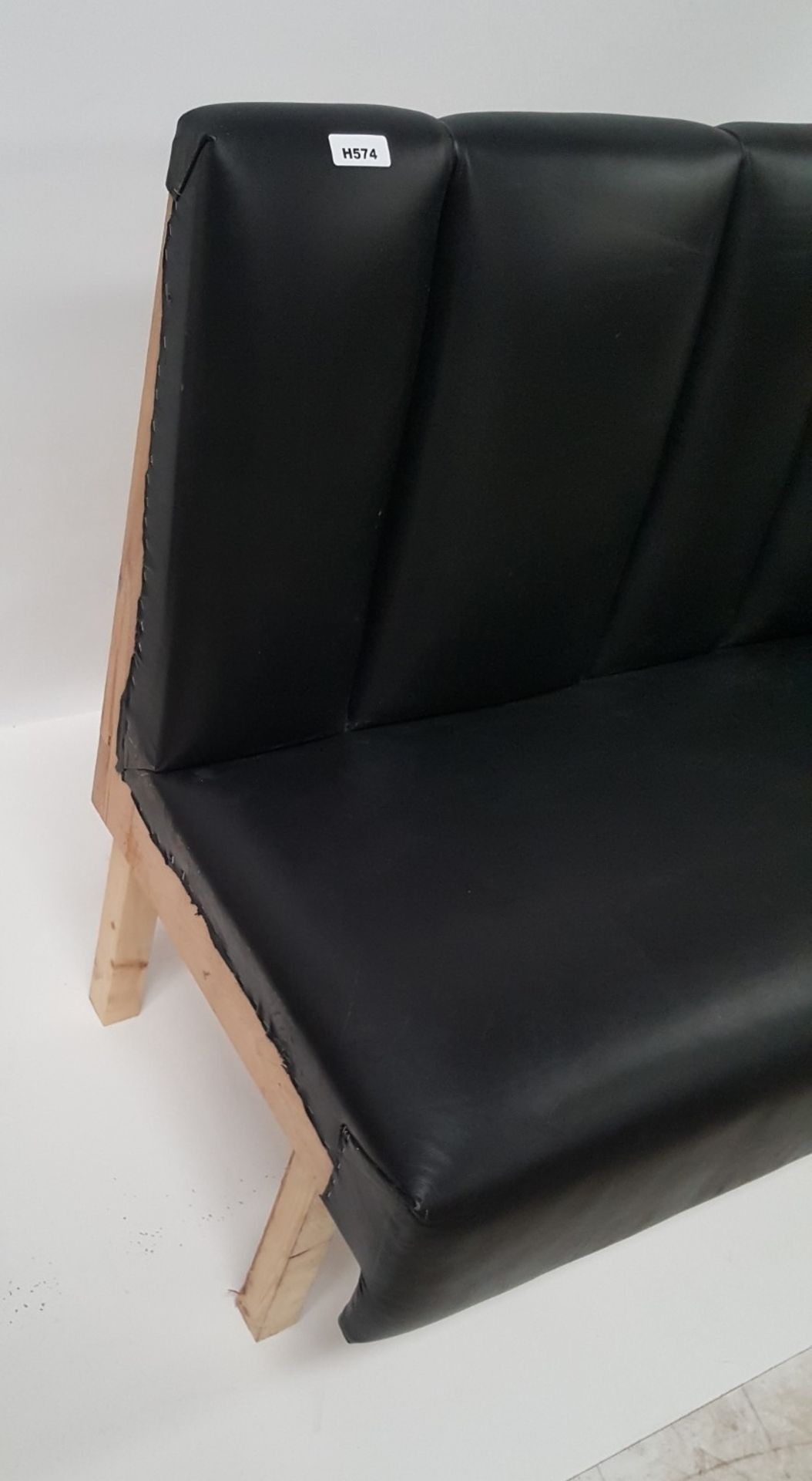 3 Pieces Of Black Upholstered Faux Leather Seating Booths - CL431 - Location: Altrincham WA14 - Image 4 of 19